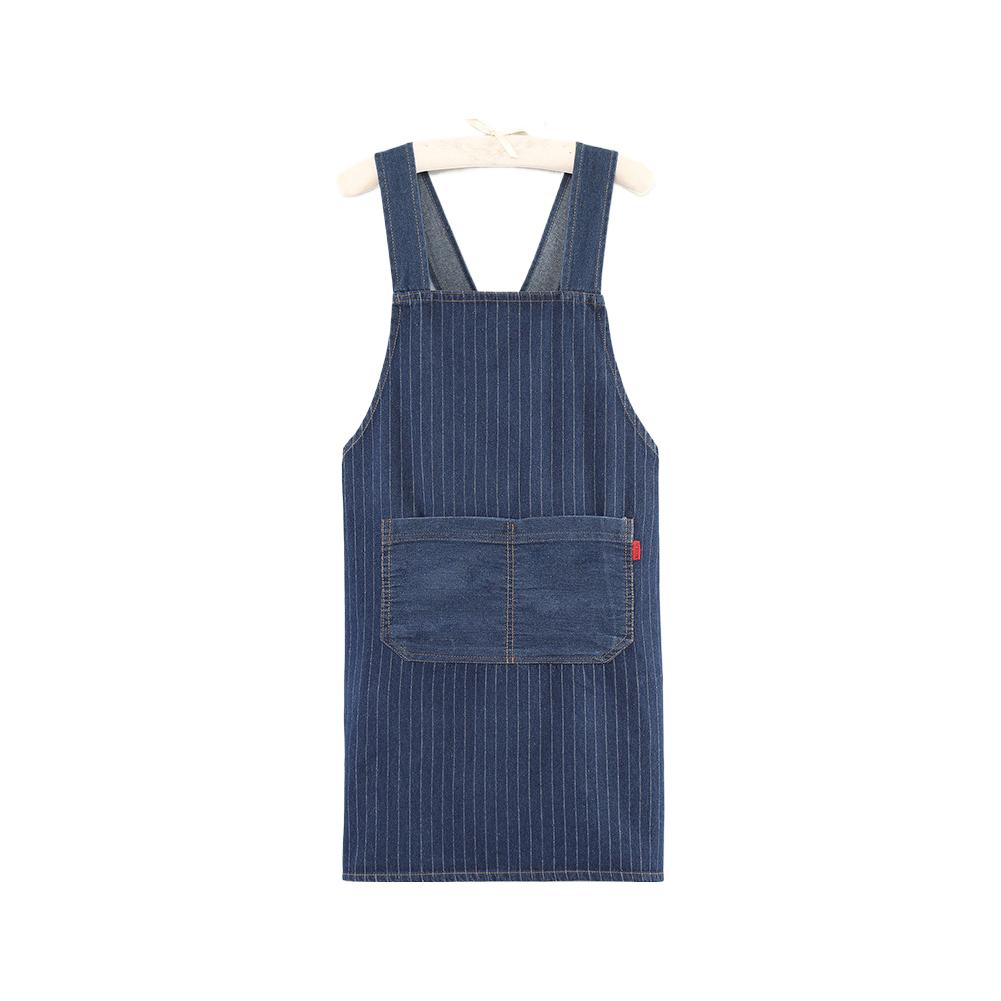 1 PIÈCE Tablier de Cuisine en Jean Lavé Épais pour la Maison Serveur de Restaurant Coiffeur Vêtement de Travail Accessoire Confortable Décontracté Durable