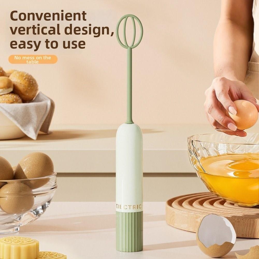 Double-Way Custard Frother Cordless Electric Mixer Durable Egg Beater for Coffee Lattes Soup