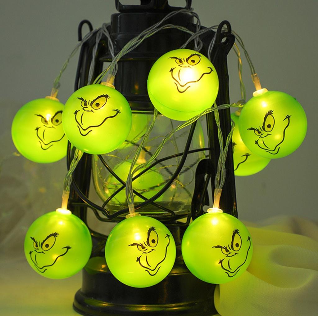 Christmas Light String, LED Green Hair Light String, Atmosphere Decoration Light String, 10 Lights