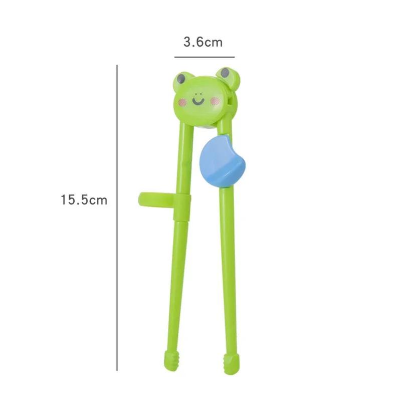 1 paio di bacchette cinesi per bambini a forma di orso panda e gatto, multicolore, per imparare a usare le bacchette