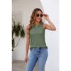 Sommer Damen Weste Rundhals Weiche Waffelstrickweste Lockeres Tanktop