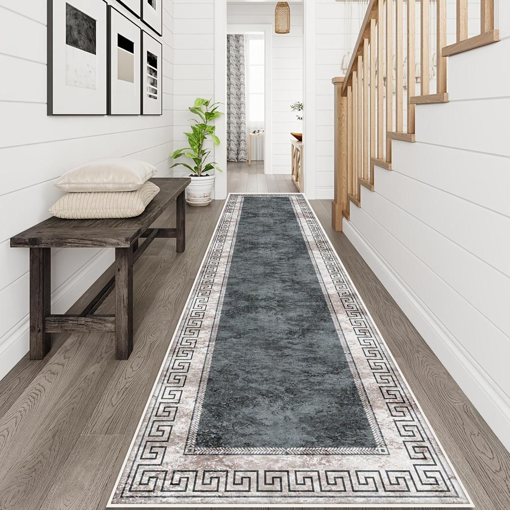 

Modern Geometric Carpet Rug Home Decoration Retro Boho Runner Floor Mat Living Room Hallway Bedroom Navy Grey Bedroom Decor 40X120CM