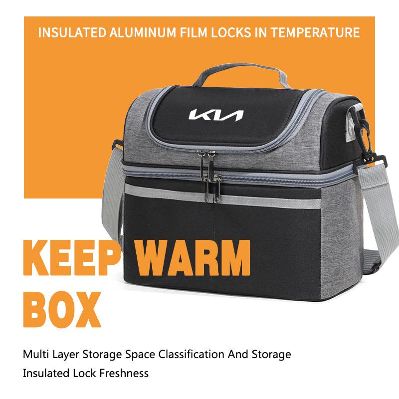 AUX1 Large Capacity Lunch Bag Thermal Insulation Portable With Handle Crossbody Bag For Kia Ceed Sportage Picanto Cerato Seltos Soul