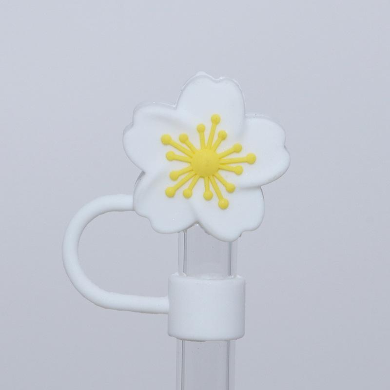 

Straw Covers Cap Toppers Compatible with Stanley Tumbler Reusable Cute Silicone Tips Lids Protectors for 10mm Cups Accessories светло-серый