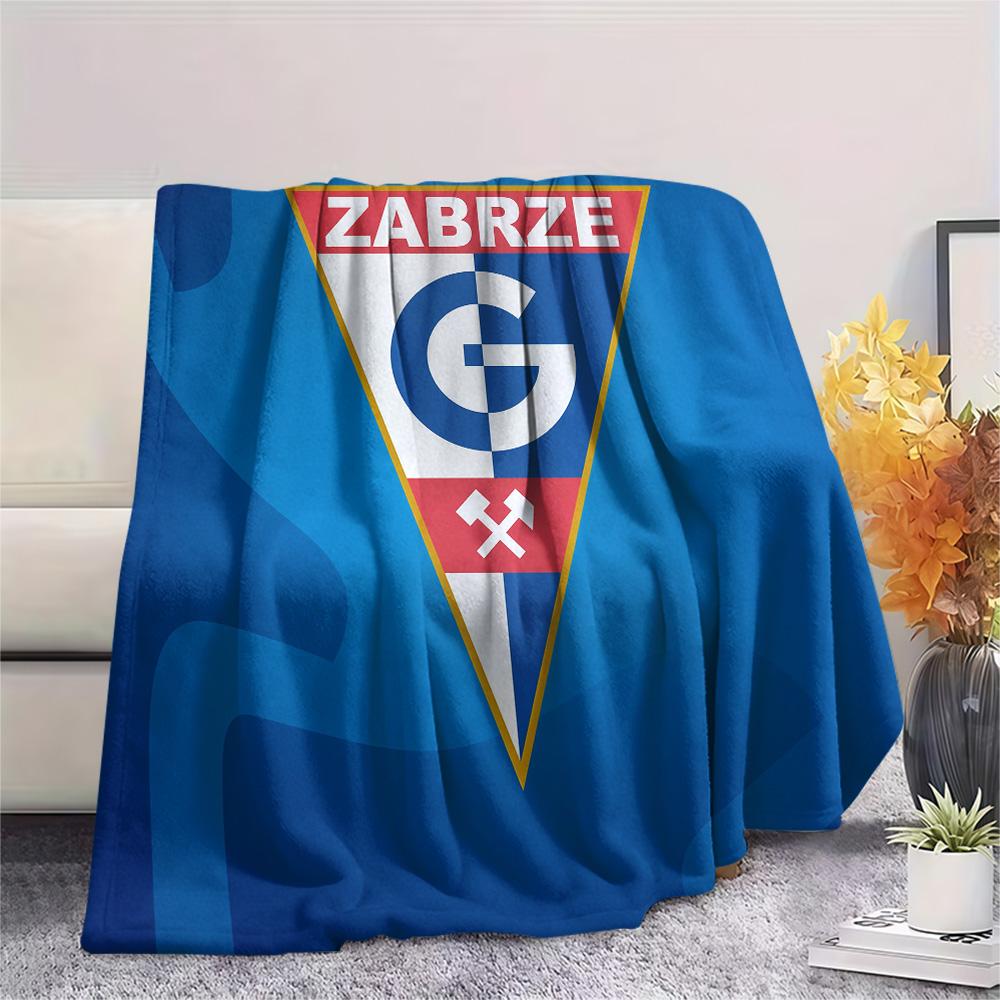 Górnik Zabrze Print Flannel Blanket, High Quality Comfortable for All Seasons, Home Decor, Warmth and Comfort