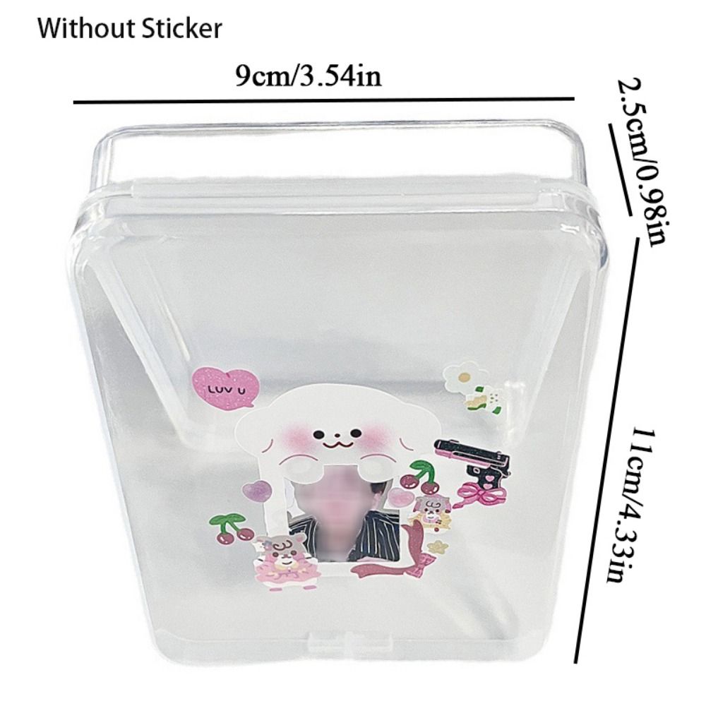Transparent Card Storage Case Dustproof Flip Storage Box Photocard Storage Box  Stationery