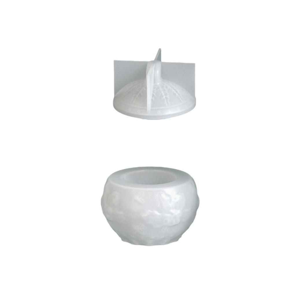 3D Embossed Pattern Snowflake Candle Cup Mold Ball Shape Berry Embossed Jar Mold  Easy Demold
