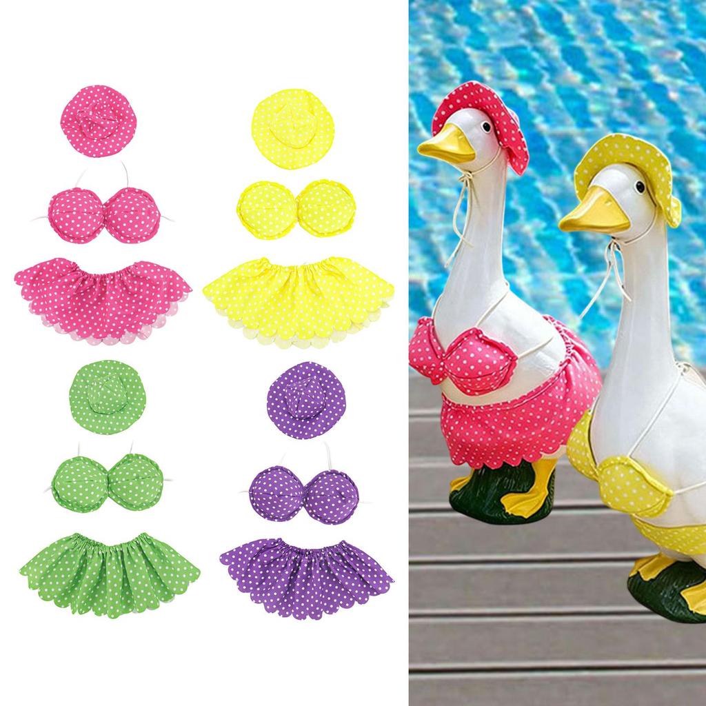 Bikini Porch Goose Outfit Hat Bra Skirt Inch Statue Creative Goose Costume for Courtyard Festival
