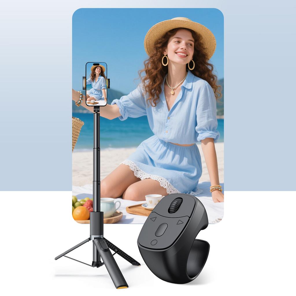 Bluetooth 5.3 Wireless Fingertip Ring Remote Control Page Turner Browsing Scrolling Ring Wireless Camera Shutter Selfie Button