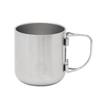 Captain Stag Outdoor Cup Mug Mug Cup Tumbler CS Vacuum Folding Handle Mug 300ml Stainless Steel Silver (CAPTAIN STAG) UE-3595