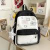 Schoolbag Korean vitality milk yellow star sticker middle school student backpack sweet age-reducing girlfriends travel small backpack