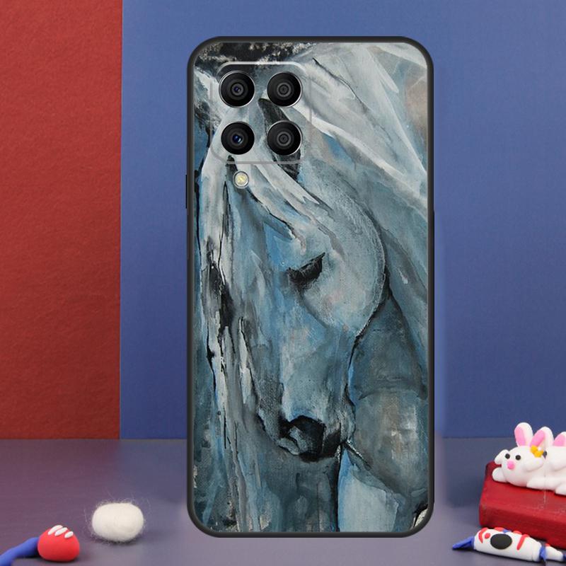 Bemalte Kunst-Hülle für Pferde für Samsung Galaxy M13 M53 M06 M16 M31 M11 M35 M55 M15 M56 M36 M12 M32 M52 M14 M34 M54