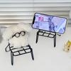 Mini Creative Metal Iron Phone Holder - Cute Desktop Ornament & Portable Stand