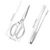 Heavy-Duty Stainless Steel Kitchen Scissors for Chicken and Fish