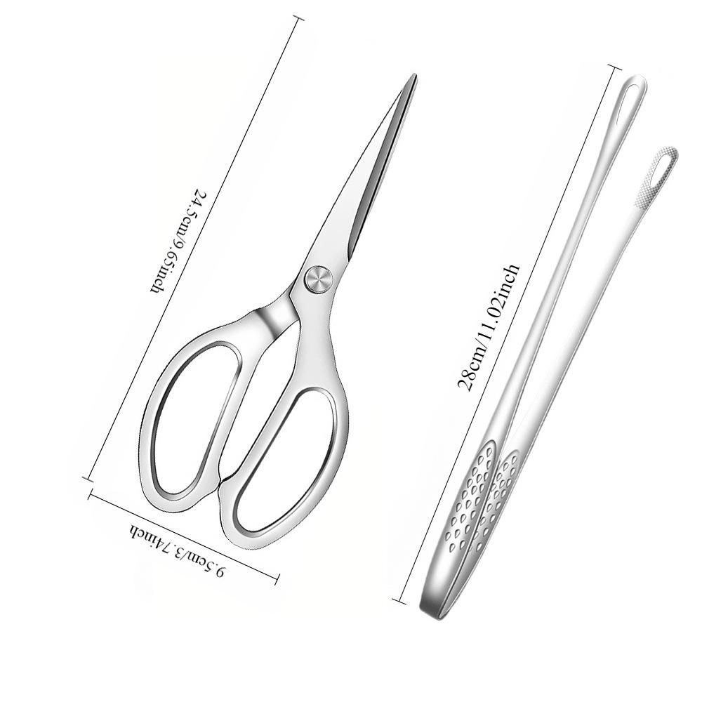 Heavy-Duty Stainless Steel Kitchen Scissors for Chicken and Fish