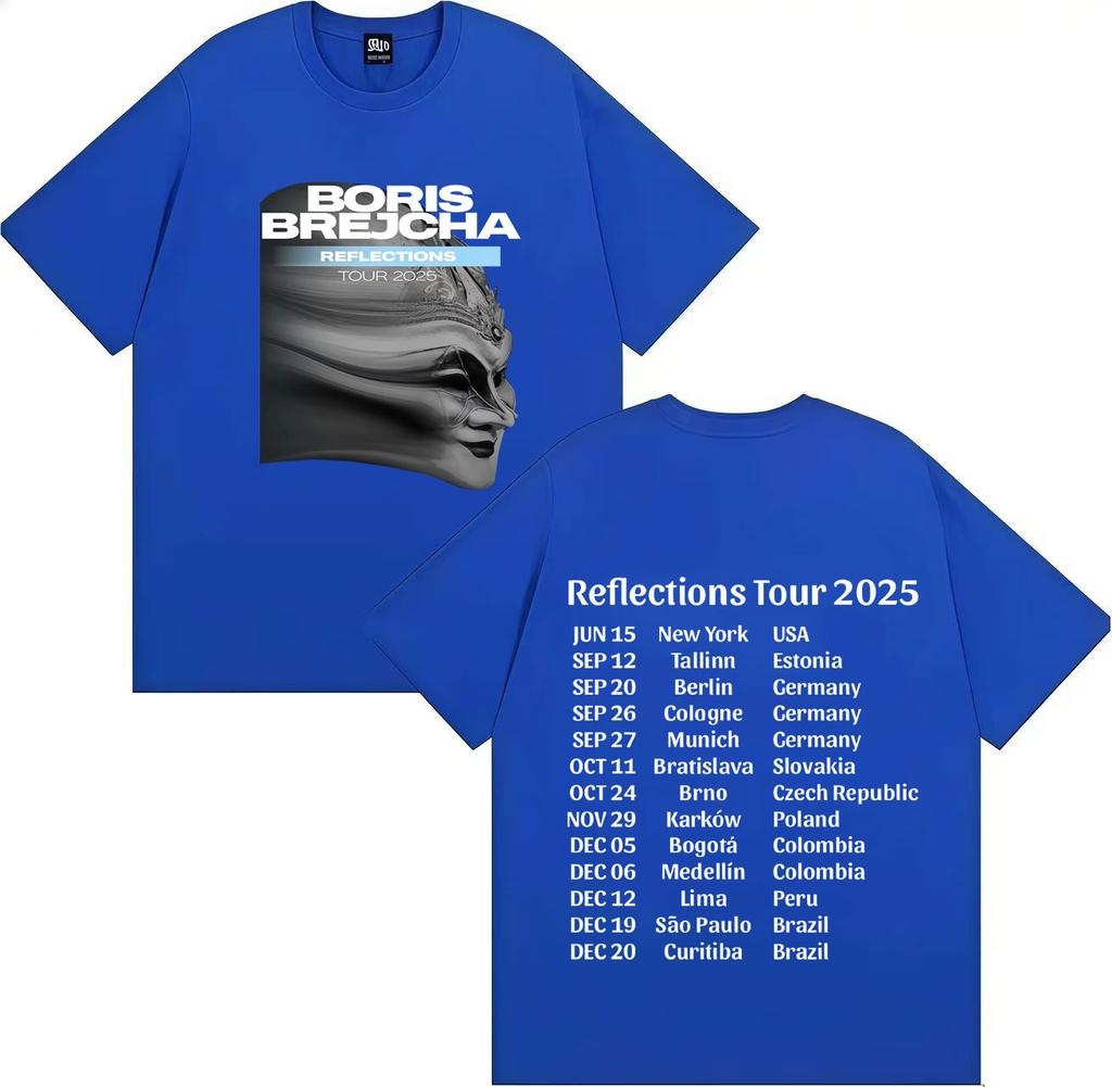 2025 Boris Brejcha Reflection Tour Hot Sale Gothic Double Sided Print T Shirt Men Women Summer T Shirt Fashion Short Sleeve Tops