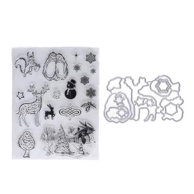 Transparent Stamp Christmas Style   Transparent Wide Application Clear Stamp with Cutting
