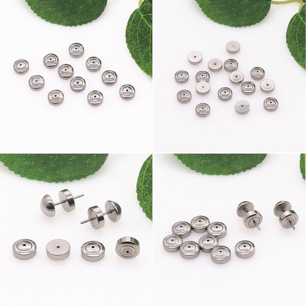 4PCS Alloy Earring Backs Stoppers Earnuts Stud Earring Stopper Back Plugs for DIY Jewelry Findings Accessories Making