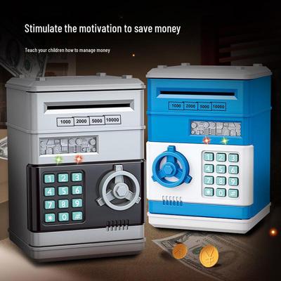 Children's ATM Piggy Bank: Password-Protected Coin & Cash Safe