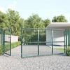 Mesh Garden Gate Green 350 X 125 Cm Galvanized Steel