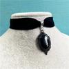 Handmade Velvet Vintage Necklace, Gothic Dark Jewelry, Niche Design, High-End Clavicle Chain Accessory