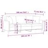 Vidaxl 3-Seater Sofa With Cushions, Cream, 180 Cm, Fabric