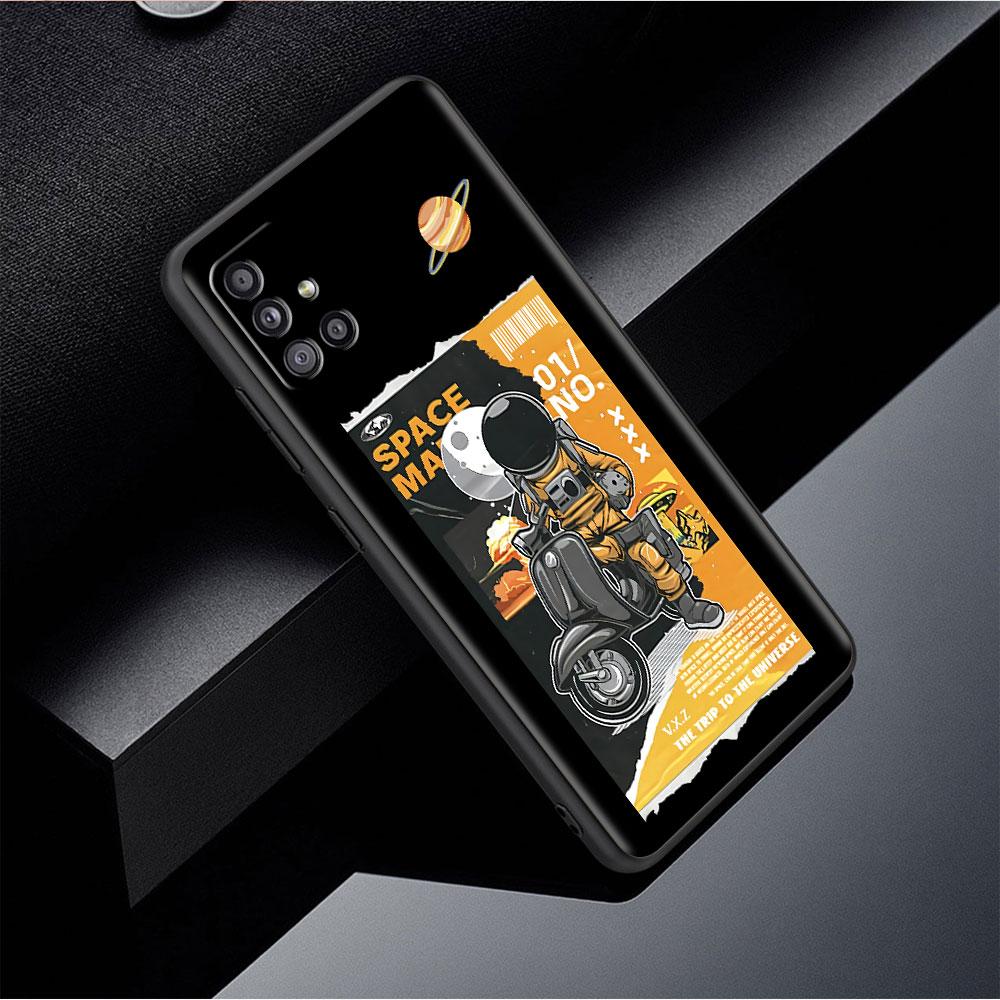 Cartoon Astronaut Star Space Cover For Samsung Galaxy A52 A12 A51 A32 A21s A71 A32 5G A12 A22 A53 A31 A13 A72 A02s Phone Cover