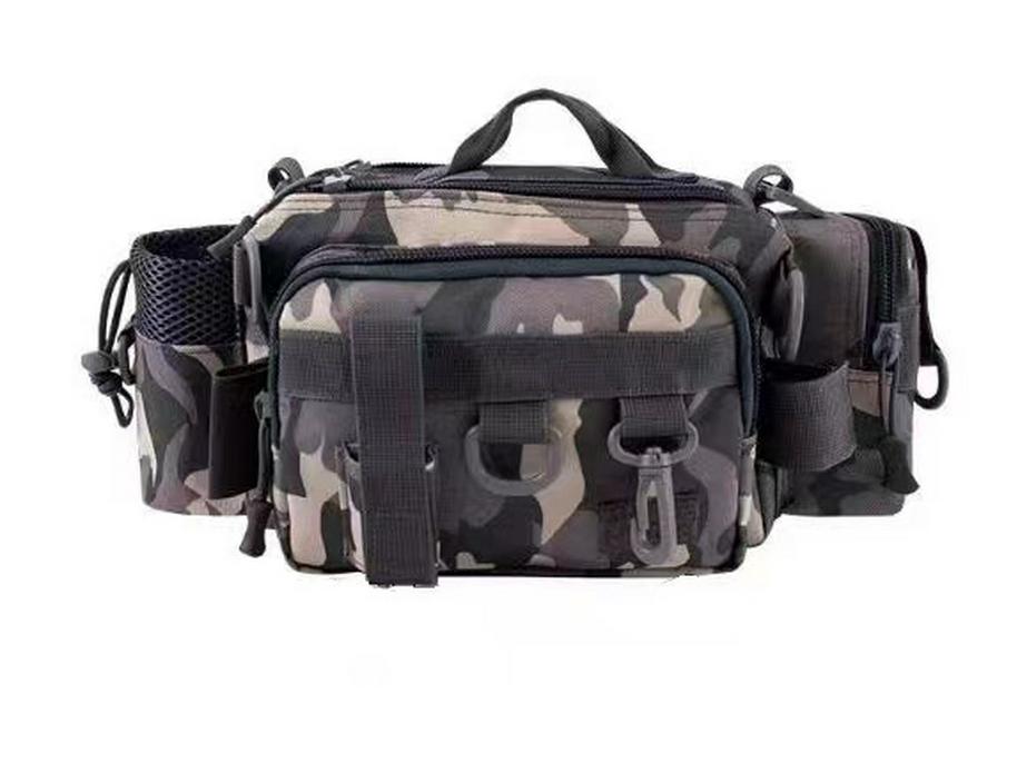 Multifunctional Waterproof Fishing Bag: Waist Pack, Shoulder Backpack, Crossbody, Rod Holder, Tackle Storage