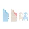 1Set 1:12 Dollhouse Miniature Writing Desk Chair Study Table Furniture Model Study Room Decor Toy Doll House Accessories