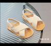 Korean Style Velcro Sandals for Girls - 2026 Summer Casual Open Toe Beach Shoes for Kids
