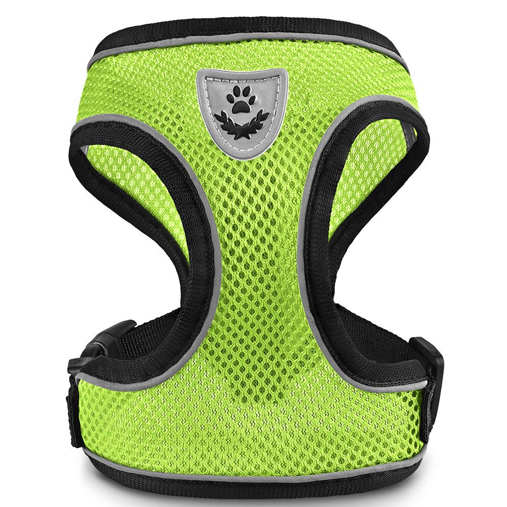 Reflektierendes Atmungsaktives Hundegeschirr im Westenstil mit Einziehleine für Kleine und Mittelgroße Hunde