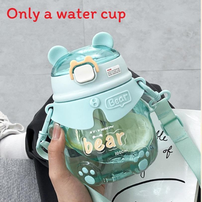 Cartoon Mädchen Tragbarer Plastikbecher mit Push-Open-Deckel für Zuhause und den Außenbereich