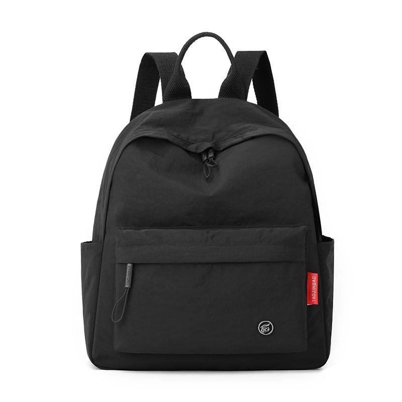 Schoolbag1011 New Backpack Women's Solid Color Versatile Light Travel Oxford Cloth Small Backpack Student Class Commuter Bag