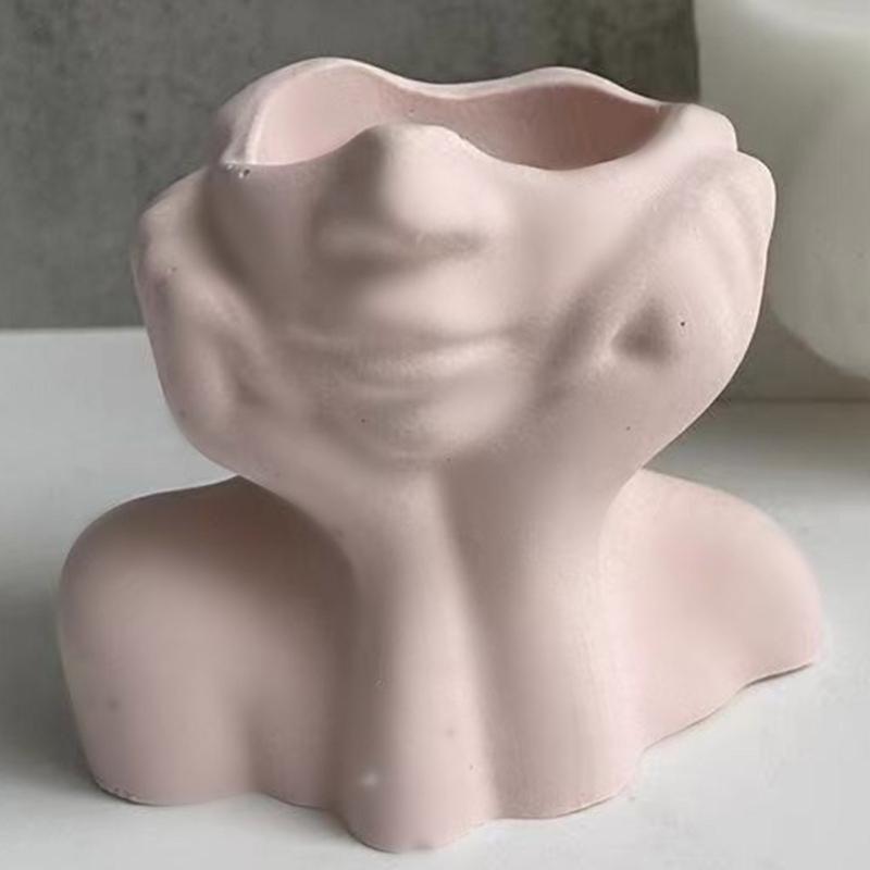 Succulents Flower Pot Resin Silicone Mold Suitable for Diy Garden Concrete Flower Pot Candle Holder Crafts Home Decor