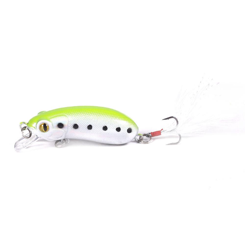 Yediao Lures Fat Crankbait Bass Fishing Lure, жесткая наживка, плавательные рыболовные снасти с перьевым крючком