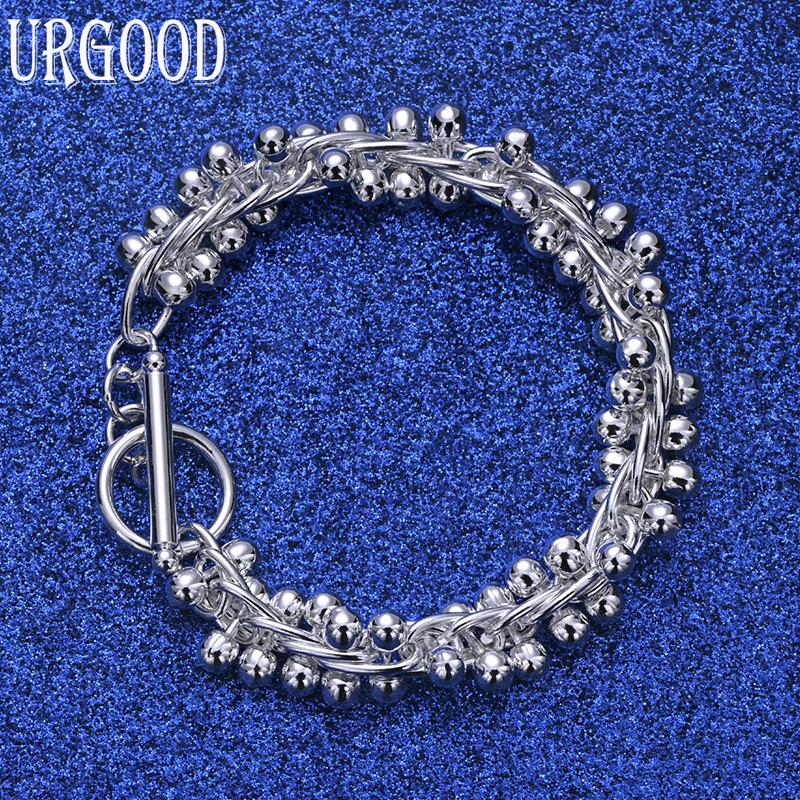925 Sterling Silver Fashion Jewelry Grape Beads Bracelet