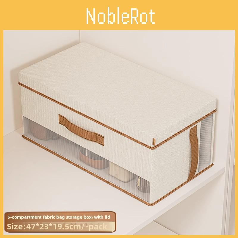 Clothes Storage Box With Dividers Foldable For Bedroom And Closet