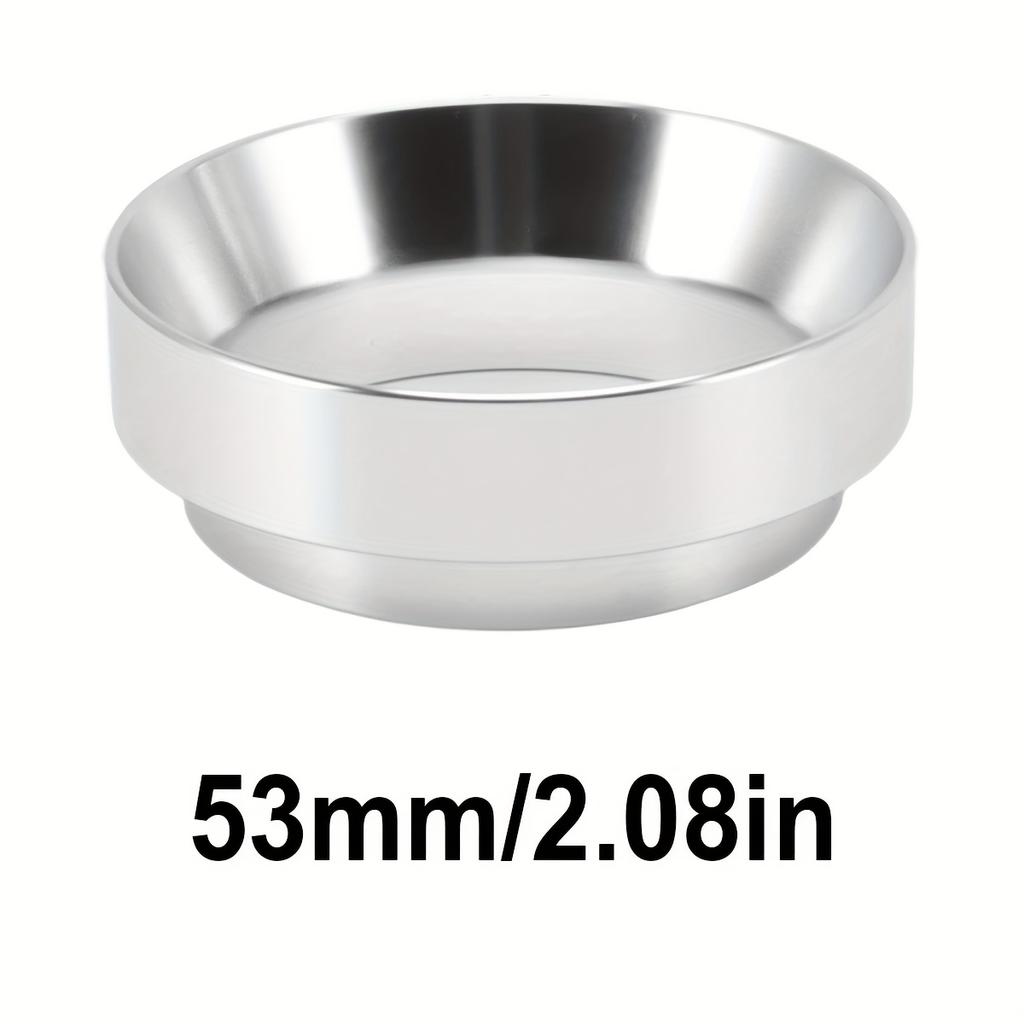 51/53/58mm Espresso Dosing Funnel, Aluminum Magnetic Coffee Funnel Compatible, Silver/Black Espresso Magnetic Dosing Ring