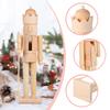 Diy Wooden Nutcracker Puppet Unpainted Soldier Figurine Blank Wood Craft Xmas nament Christmas Gift Home Decor Figurines
