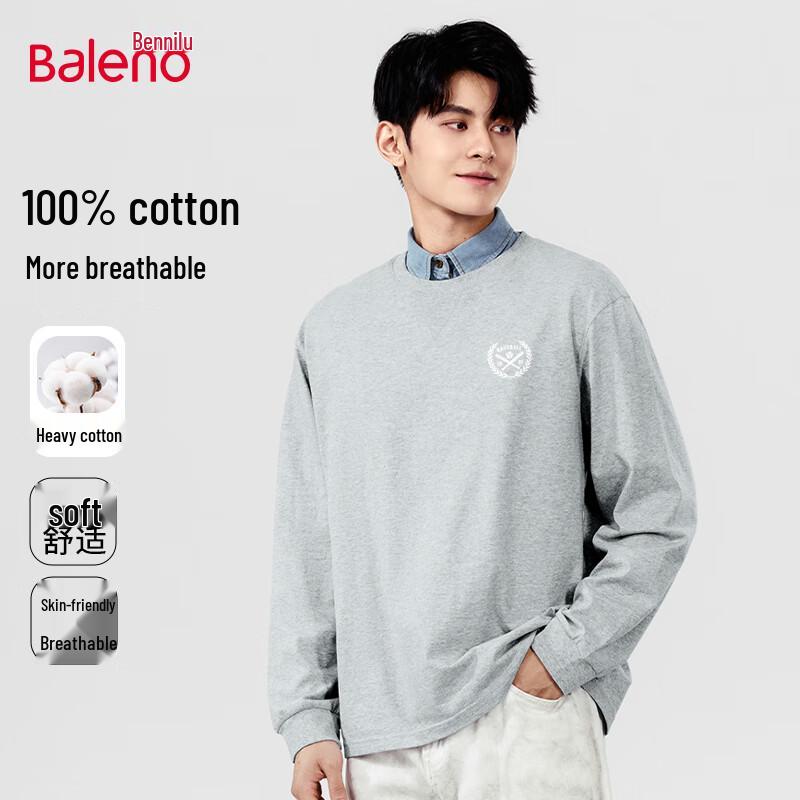 

Baleno Men s Heavyweight Cotton Graphic Long Sleeve T-Shirt