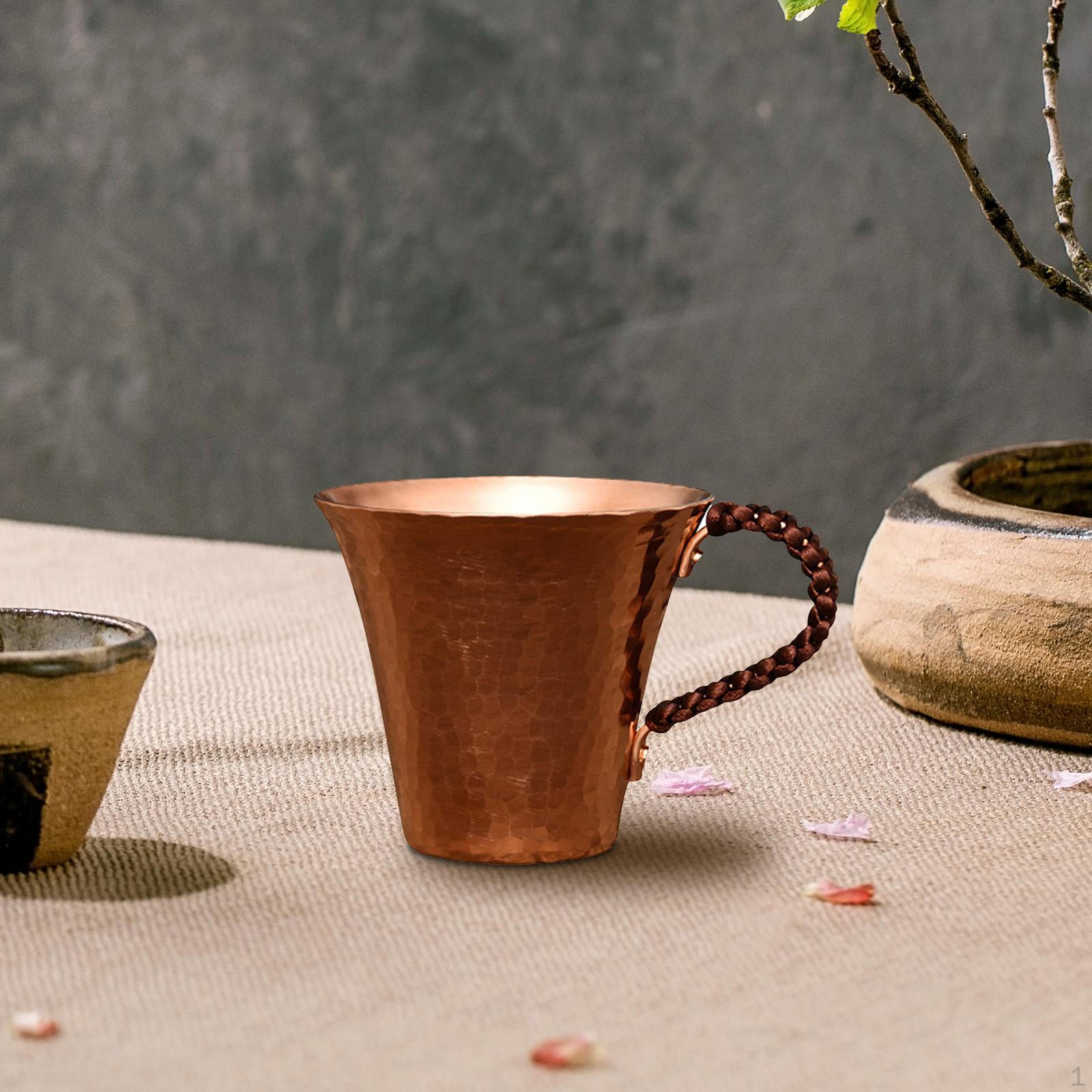 

Медная кружка для кофе, чашка для воды, легко моющаяся чайная посуда, подарки на день рождения для кафе 1 Piece