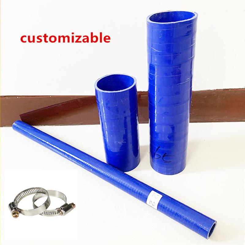 Hoge Kwaliteit 600mm Blauwe Inlaatpijp Radiatorpijp Siliconen Slang Met 2 Klemmen ID30-100mm Koelslang Hoge Temperatuur Druk
