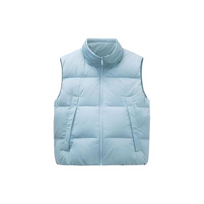 Life Series Letter Zipper Stand Collar Sleeveless Down Vest Women Vests Crab-Shell-Green 162348902-1