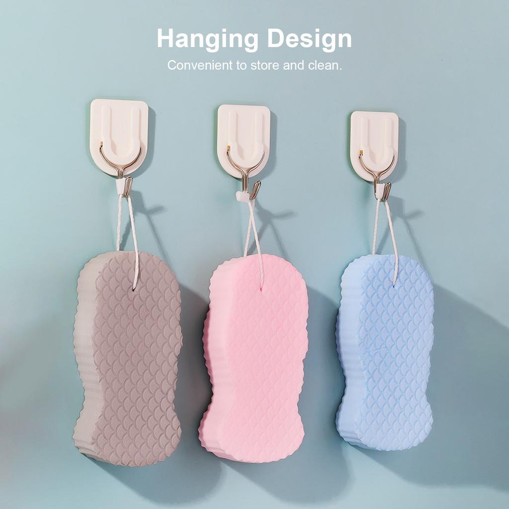 Exfoliating Bath Sponge Body Scrubber Skin Cleansing Soft Shower Sponge for A Whole Family