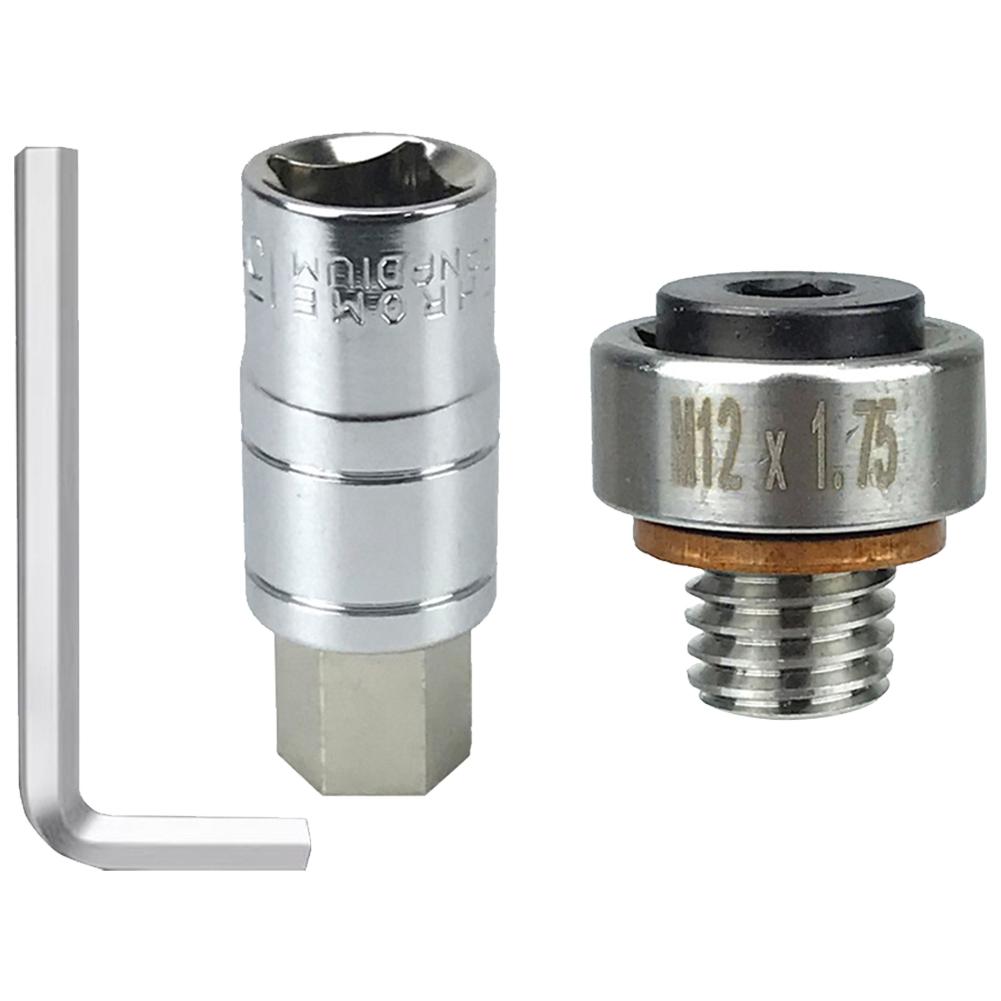 Magnetic Oil Drain Plug Stainless Steel Oil Drain Sump Nut M12x1.25 M12x1.5 M12x1.75 Engine Oil Drain Plug Gaskets Car Parts