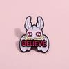 Red Stunning Eyed Moth Brooch Featuring Letter Designs For Fashionable And Decoration Functional