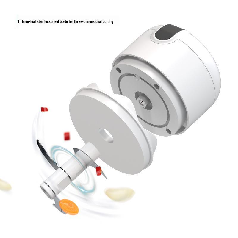 Wireless Mini Electric Garlic Press & Chopper: Automatic Stirrer, Peeler, Mincer, Baby Food Maker