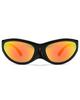Polarized TR90 Sport Sunglasses for Men and Women Trendy Oval Mirror Cycling Futuristic Eyewear [SHEEN KELLY] Wrap-Around -
