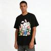 Easter Bunny Egg Print Casual T-Shirt For Adults And Kids Pure Cotton T-shirt
