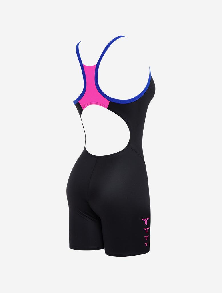 Toneidoseupocheu Soft Black Blue Women'S Indoor Half-Body Swimsuit